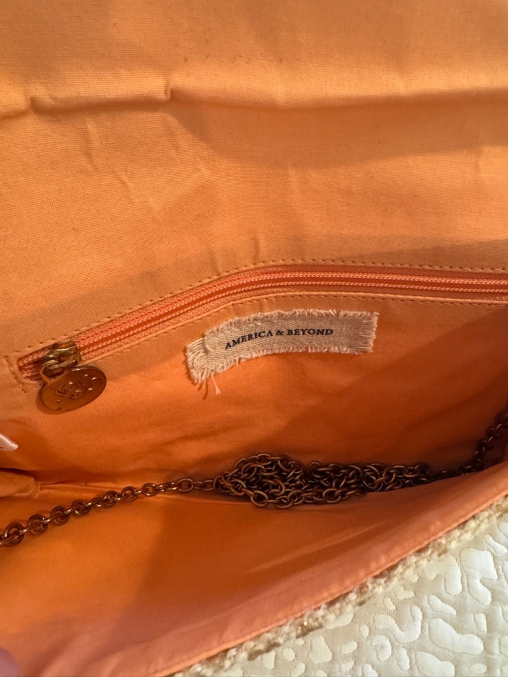 America & Beyond Rose Gold Evil Eye Clutch - Picture 3 of 8